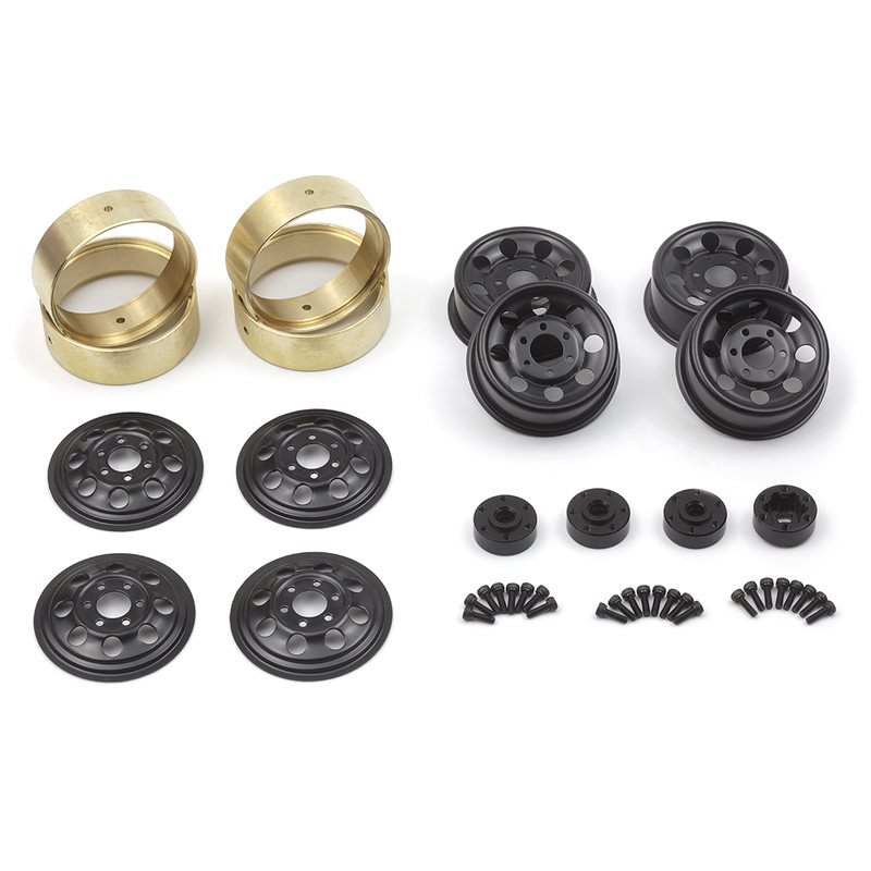 CS-8 Steel Beadlock Wheel 1.2in (Black/4pcs)
