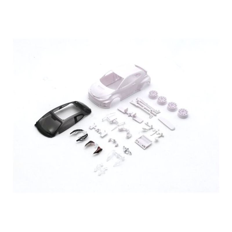 Bodyshell Toyota Yaris Rally Kyosho Mini-Z + 4WD Rims (White Body)
