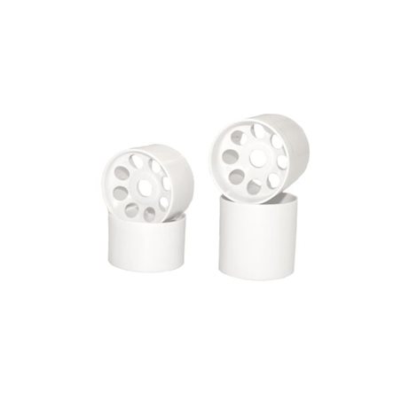 Front & Rear White Wheels Kyosho EP Fantom 4WD (4)