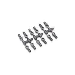 5.8MM DIA LONG BALL END BLACK : 12PCS-MP10
