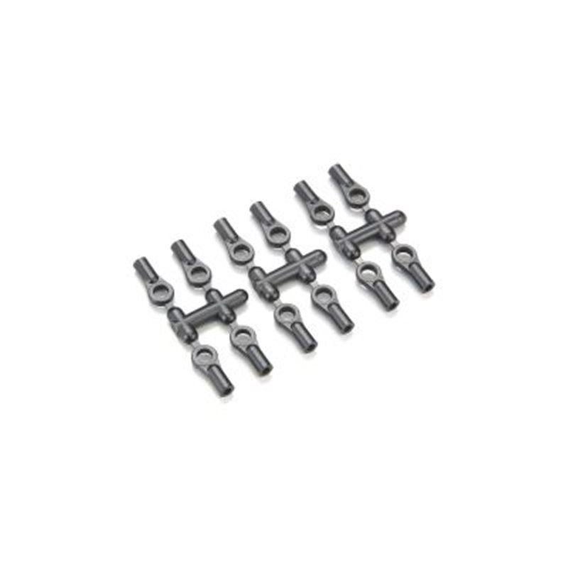 5.8MM DIA LONG BALL END BLACK : 12PCS-MP10