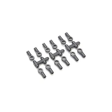 5.8MM DIA LONG BALL END BLACK : 12PCS-MP10