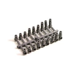 BALL END CAPS 4.8MM. (12) - HARD GREY-ZX7