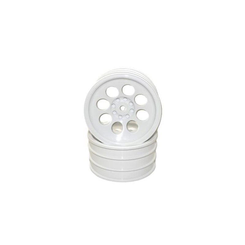 Kyosho Optima Mid Front Wheel 8 Holes White 50mm (2)