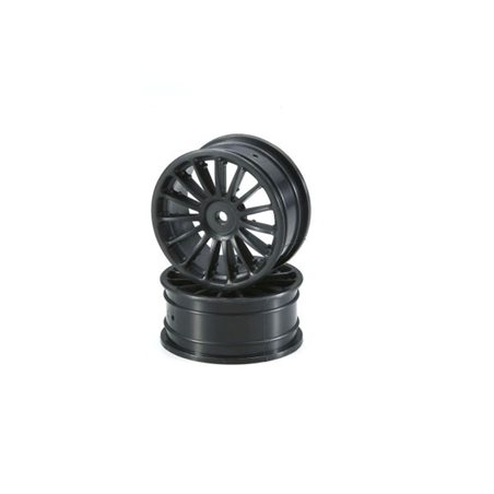 Wheel 15-Spoke 24mm Black Kyosho Fazer-FW06 (2)