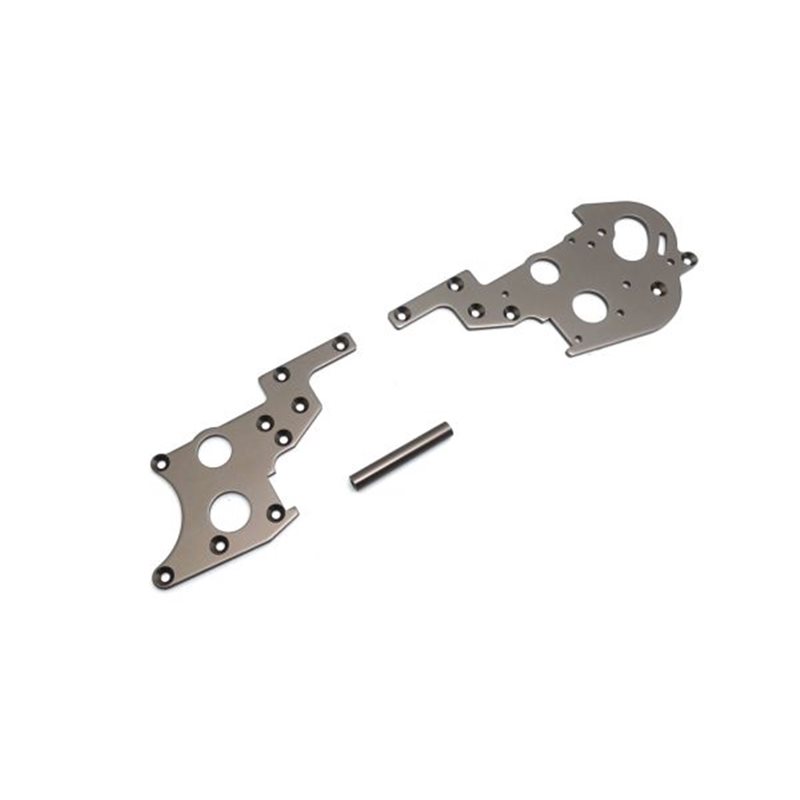 Rear side plate set Kyosho Optima Pro (2) Gun Metal