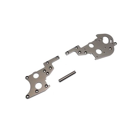 Rear side plate set Kyosho Optima Pro (2) Gun Metal