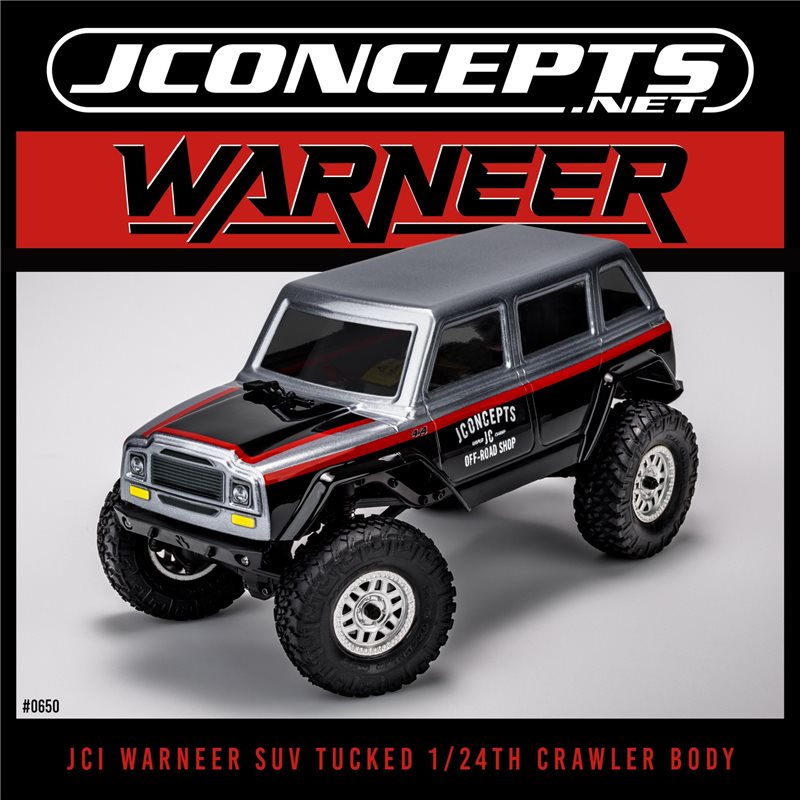 JCI Warneer SUV tucked 1/24th crawler body (Fits - Axial SCX24, 5.2" WB)