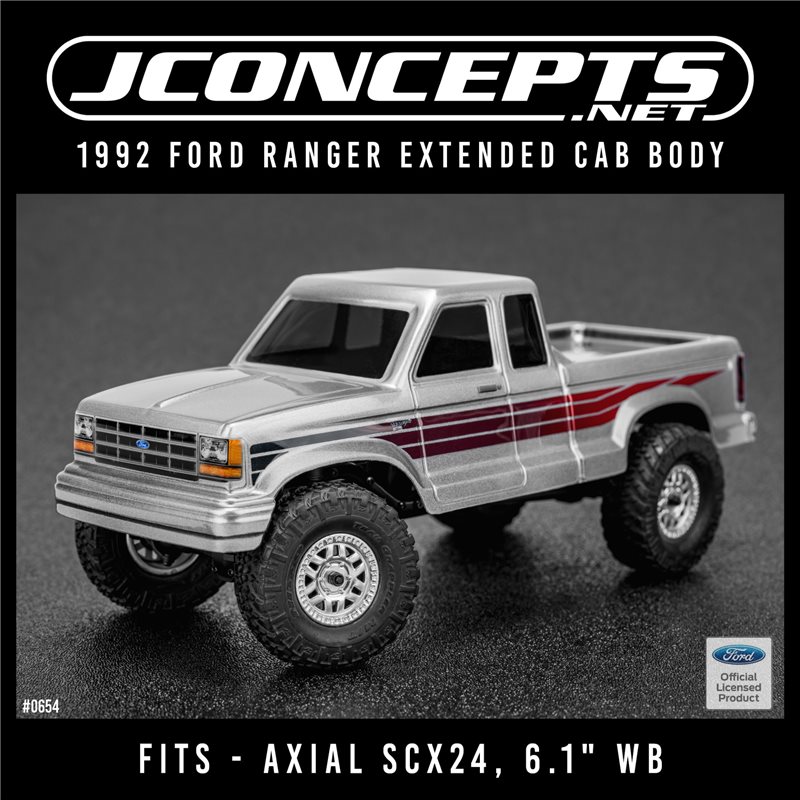 1992 Ford Ranger extended cab, crawler body (Fits - SCX24 for 6.1" wheelbase)