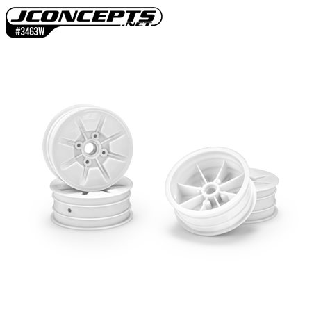 Pioneer - RC10 2.2" front wheel, non-flanged bearing, white - 4pc