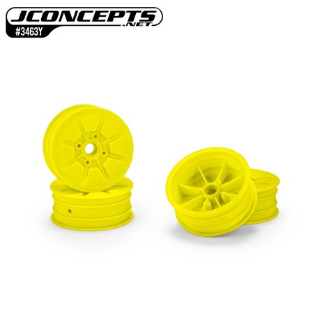 Pioneer - RC10 2.2" front wheel, non-flanged bearing, yellow - 4pc