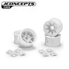 Pioneer - RC10 2.2" rear wheel w/ 1/4" & 3/16" axle adaptor, white - 4pc