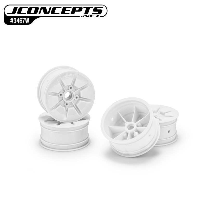 Pioneer - RC10T 2.2" narrow front wheel, white - 4pc