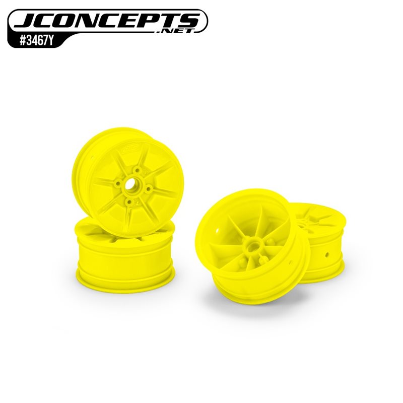 Pioneer - RC10T 2.2" narrow front wheel, yellow - 4pc