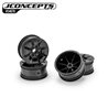 Pioneer - RC10T 2.2" narrow front wheel, stealth black - 4pc