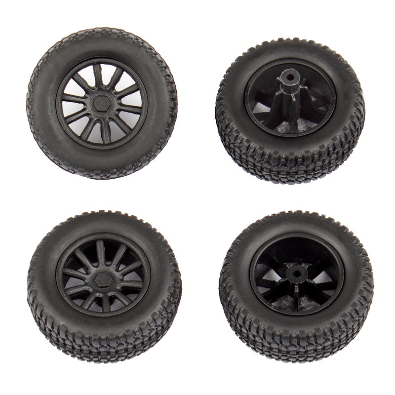 SC28 Front and Rear Wheels and Tires mounted