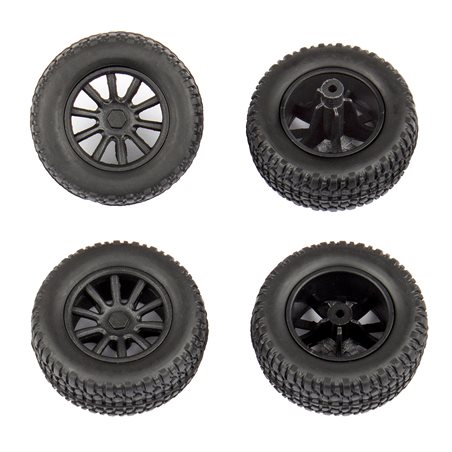 SC28 Front and Rear Wheels and Tires mounted