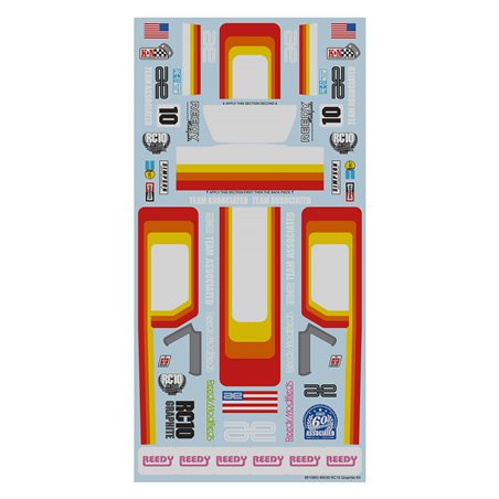 RC10 Graphite Kit Decal Sheet