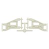 RC10 FRONT WIDE SUSPENSION ARMS WHITE