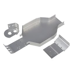 RC10CC Chassis Nose Plate Motor Mount silver