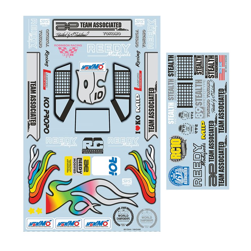 RC10 '89 Stealth Car Masami Edition Decal Sheet