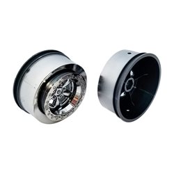 Drag Rear Wheels 2.2 in / 3.0 in 12 mm hex black chrome