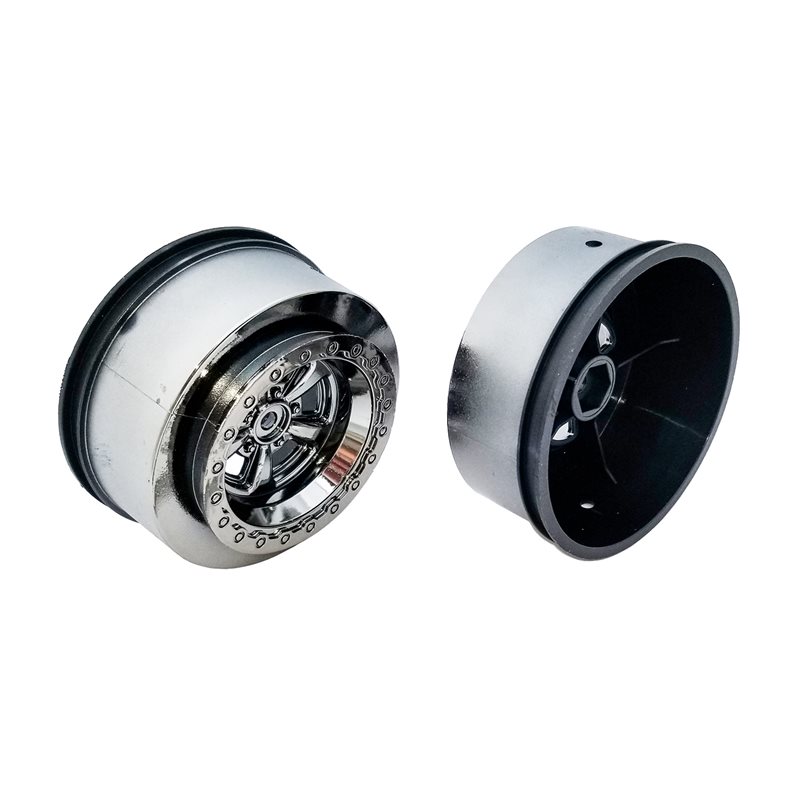 Drag Rear Wheels 2.2 in / 3.0 in 12 mm hex black chrome