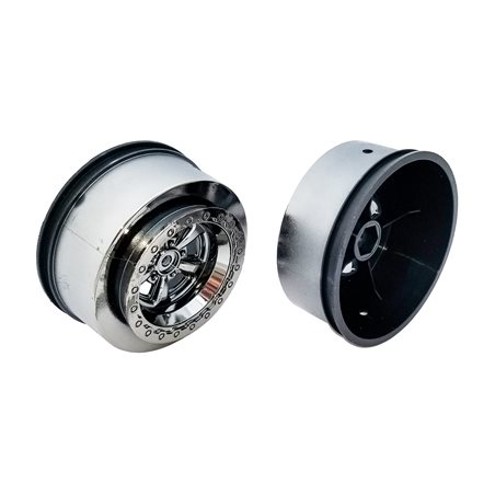 Drag Rear Wheels 2.2 in / 3.0 in 12 mm hex black chrome