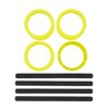 DC10 FT ADJUSTABLE WHEEL RIM FLUORESCENT YELLOW (QTY. 4)