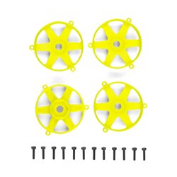 DC10 FT ADJUSTABLE WHEEL FACE PLATE FLUORESCENT YELLOW (QTY. 4)