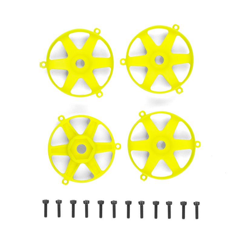 DC10 FT ADJUSTABLE WHEEL FACE PLATE FLUORESCENT YELLOW (QTY. 4)