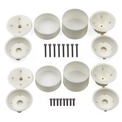 RC10T Wide Rear and Narrow Front Wheels (3-piece) white