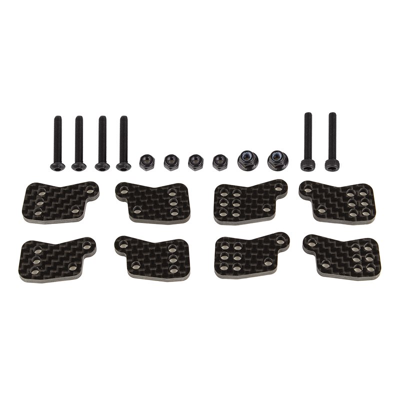 RC8B4.1 FT Rear Hub Tower Set carbon fiber