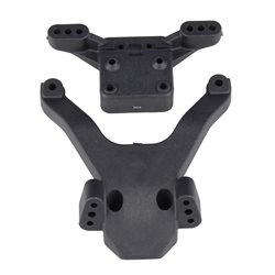 RC10B6 FT Top Plate and Ballstud Mount carbon