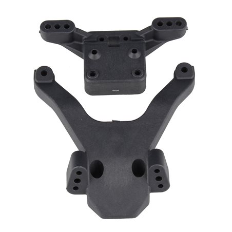 RC10B6 FT Top Plate and Ballstud Mount carbon