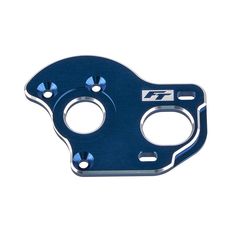 RC10B6.1 FT Laydown/Layback Motor Plate 3.5mm blue
