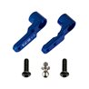 RC10B6 FT Steering Bellcrank +3mm blue aluminum