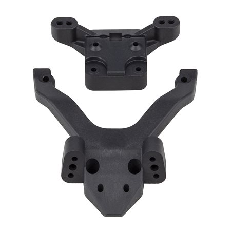 RC10B6.4 FT Top Plate and Ballstud Mount carbon