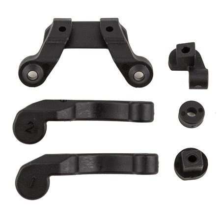 RC10B6.4 Front Wing Mount Fan Mounts and Battery Brace Shim Set