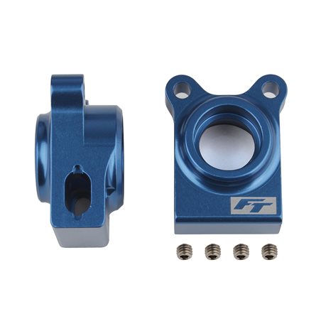 RC10B74.1 FT Rear Hubs blue aluminum