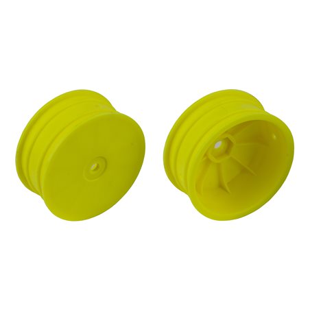 4WD Front Wheels 2.2" 12mm hex +1.5mm fluorescent yellow