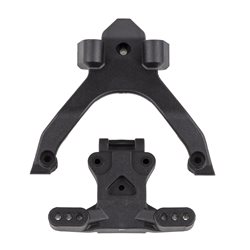 RC10B7 FT Top Plate and Ballstud Mount carbon