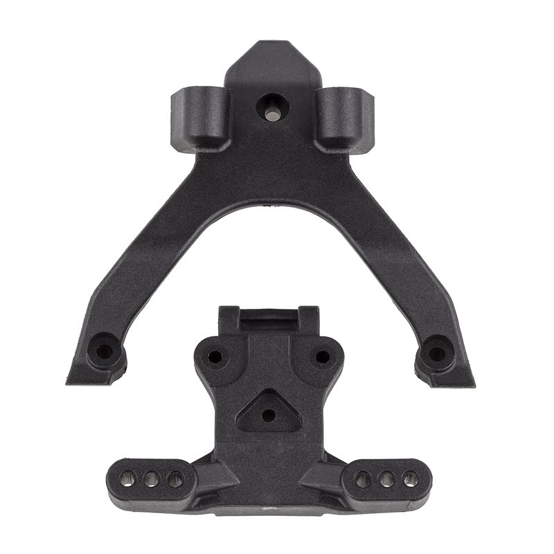 RC10B7 FT Top Plate and Ballstud Mount carbon