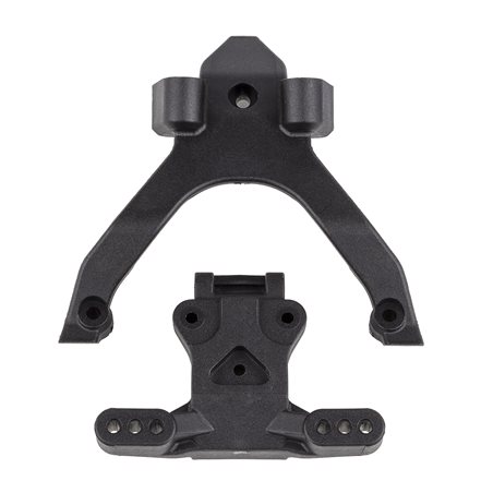 RC10B7 FT Top Plate and Ballstud Mount carbon