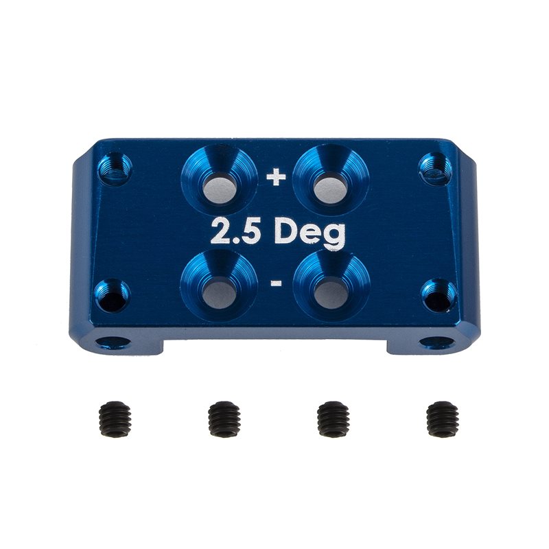 RC10B7 FT Front Bulkhead +/-2.5 deg. blue aluminum