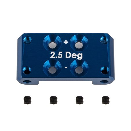 RC10B7 FT Front Bulkhead +/-2.5 deg. blue aluminum