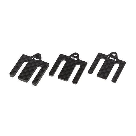RC10B7 FT Front Bulkhead Shims carbon fiber