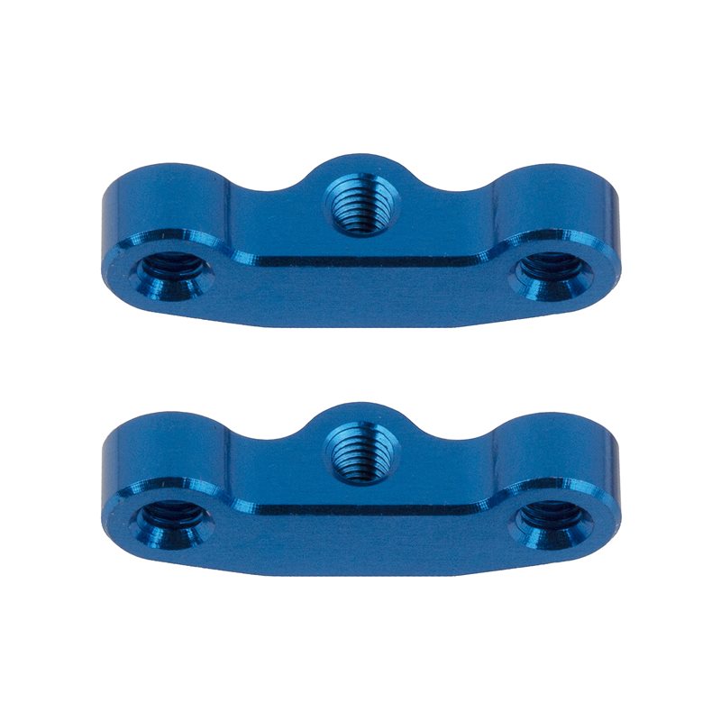 RC10B7 Hub Link Mounts +1mm blue aluminum