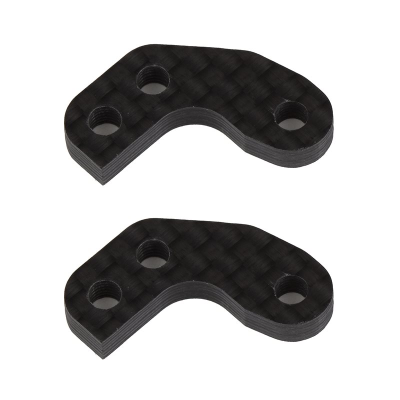 RC10B7 FT Caster Block Link Mount Set +1mm carbon fiber