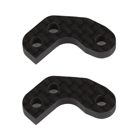 RC10B7 FT Caster Block Link Mount Set +1mm carbon fiber